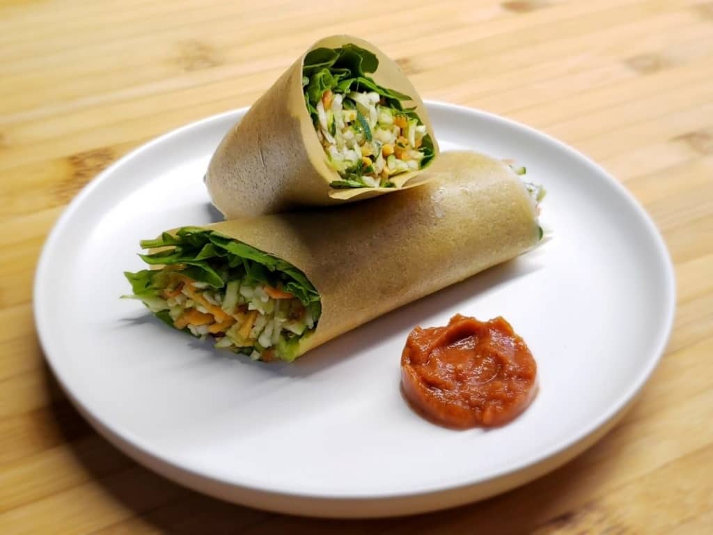 Raw Vegan Spring Roll by Chef Ocean