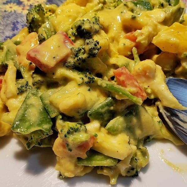Broccoli and Cauliflower with Durian Cheese